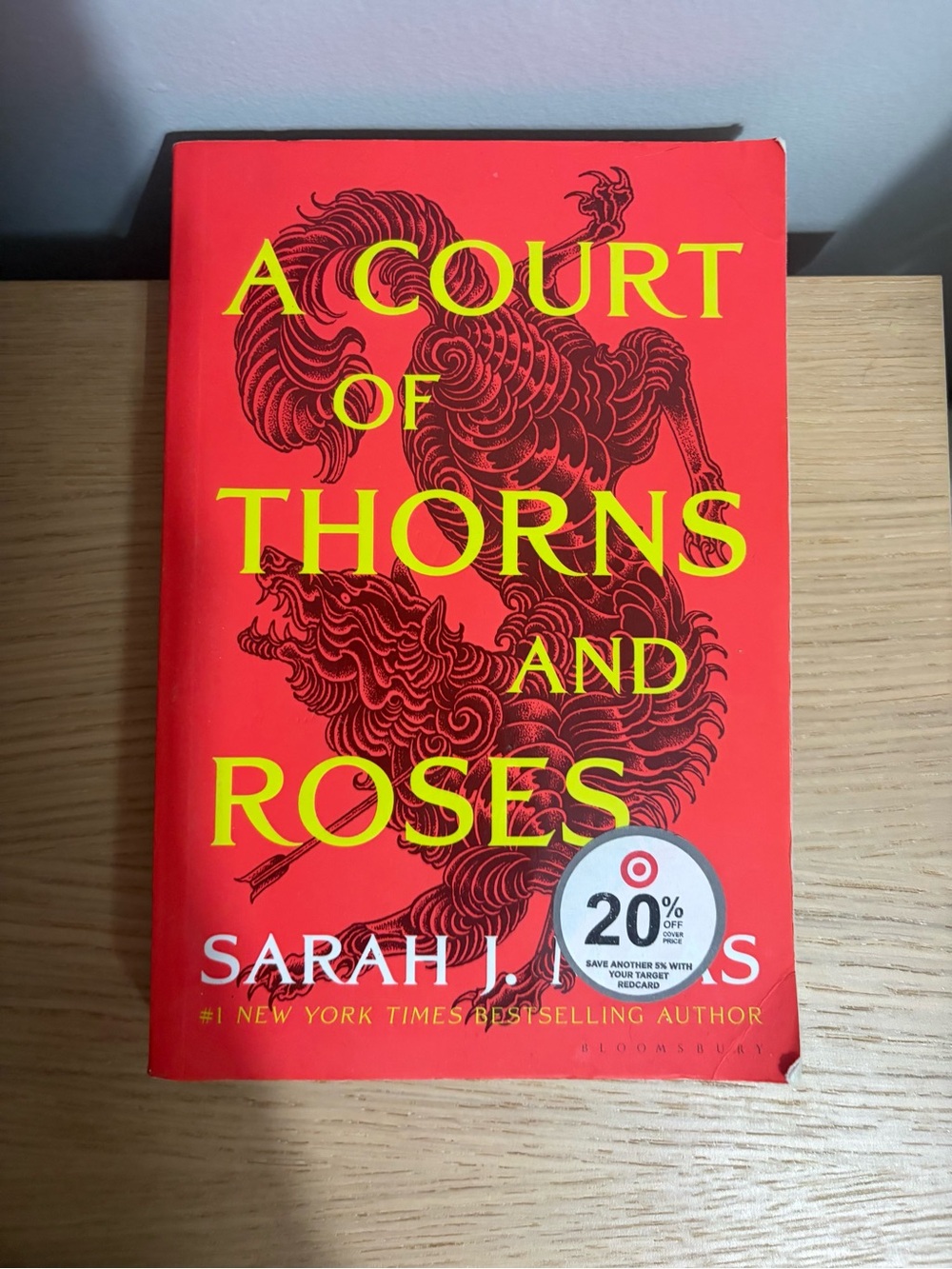 A Court of Thorns and Roses — Bright Red Paperback